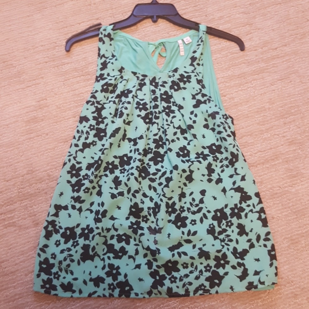 Sleeveless floral blouse